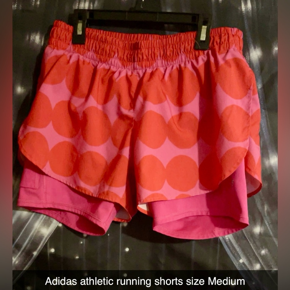 Pink and Red Women's Skirt